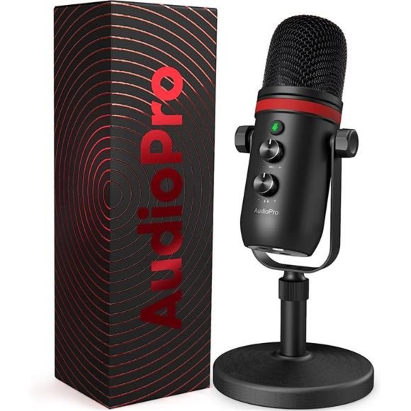 USB Microphone-Computer Condenser Gaming Mic for PC/Laptop/Phone/PS4/5,Headphone - Picture 1 of 6